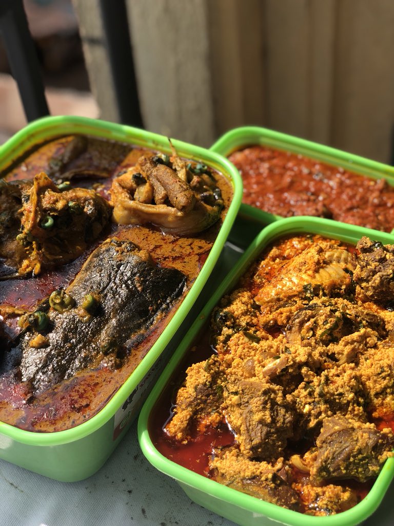 eazikitchen's tweet photo. Good food is life.Allow us take the stress off you.Order for your soups and stew and enjoy.We are Located at delta state. We deliver to all towns in delta state and we also cater for your events. Kindly RT my customers may be on your timeline🤗 #KingStitch #Napoli #MTNCallerFeel https://t.co/rB8OIvZEmj
