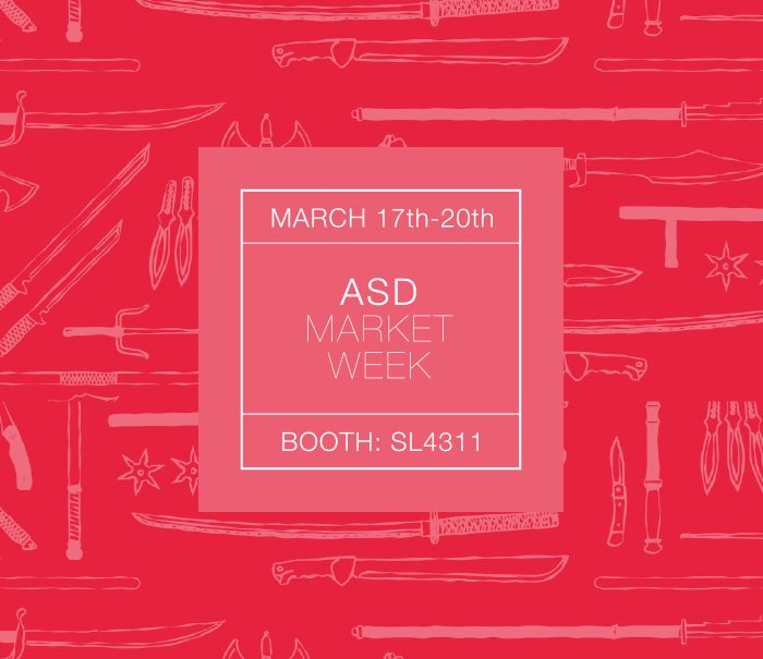 neptunetrading's tweet photo. Don’t forget to come see us at the ASD show at the Las Vegas Convention Center! We are booth number SL4311. We look forward to seeing everyone! #asd #lasvegas #knife #pocketknife #zotzon #weapons https://t.co/iyC8dH4faK