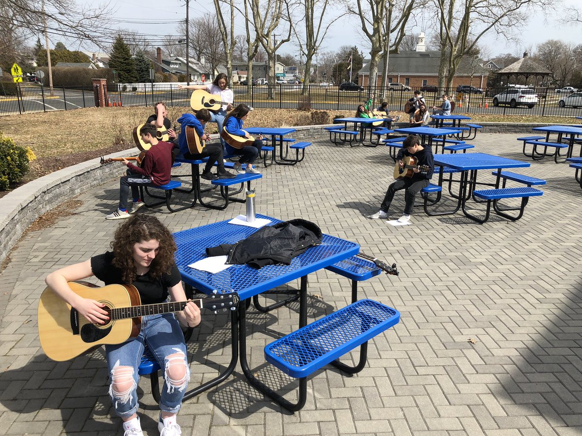 It’s starting to feel like spring! The guitar elective loved jamming outside today! 😎🎸 <a href="/SLHeights/">Spring Lake Heights</a>