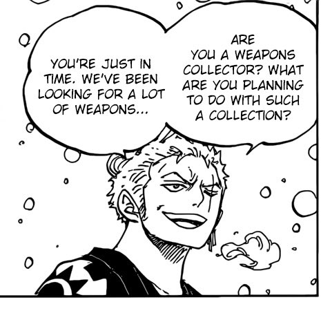 Sanji fulfilling his dream, Luffy looking more confident and jacked then ever, Nami looking like a snacc, and Zoro ready to fight. So much Mugiwara drip this chapter