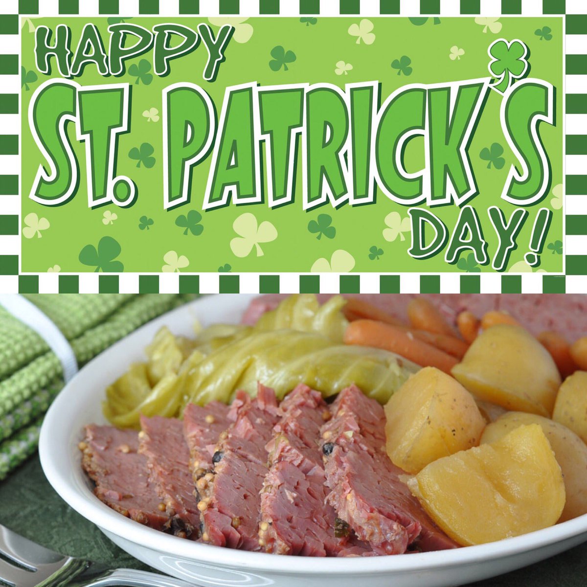 Dinner Special for Saint Patrick’s Day is Corned Beef and Cabbage #hollywooddistrict #oregoncraftbeer #brewery #beef #dinner #