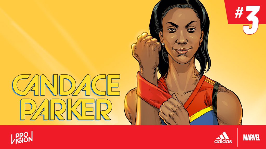 candace parker adidas captain marvel