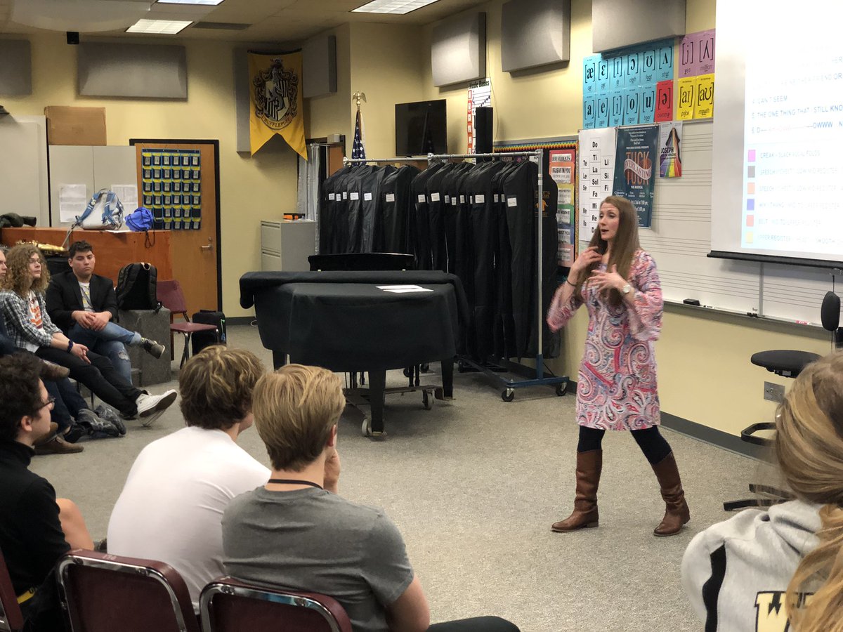 PennChoir's tweet photo. What an incredible experience working with @BerkleeCollege Maureen McMullan in class today. Special thanks to @SBYSO for making this possible! She was helping us prepare for our performance of Lord of the Rings on Sunday while helping us understand different vocal techniques. https://t.co/KzuU1Z2yc1