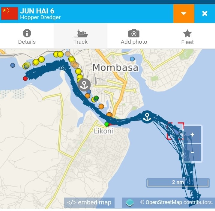 mohammedhersi's tweet photo. #Stopthemess. Jun Hai 6 doing numerous trips dumping silt in Tiwi messing up God given Diani Beach . Its tiring @KTF_Kenya https://t.co/dEFqBlKtBY