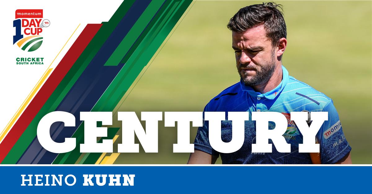 ProteasMenCSA's tweet photo. Helmet off
Bat raised in the air
Heino Kuhn has brought up his first #MODC ton in this years tournament, outstanding batting from the Titans number 3.
DYK: He's just become the 5th Titans batsman to score a 1๏ธโฃ0๏ธโฃ0๏ธโฃ in the current tournament.
#DOLvTIT https://t.co/065agLZDy6