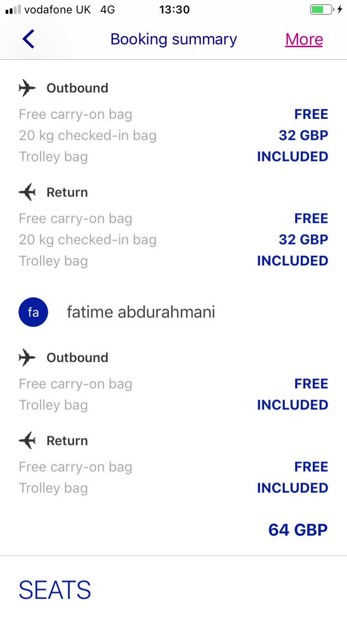 Can you explain why on boarding card is saying I’m entitled of only small handbag 👝 but on my ticket says something else