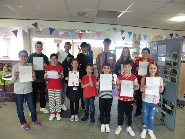 Look at our 'head teacher for the day' applicants! Well done to 'Miss Downes, Mr Turner and Mr Wilding' for taking on the job! #RedNoseDay2019 <a href="/comicrelief/">Comic Relief</a>