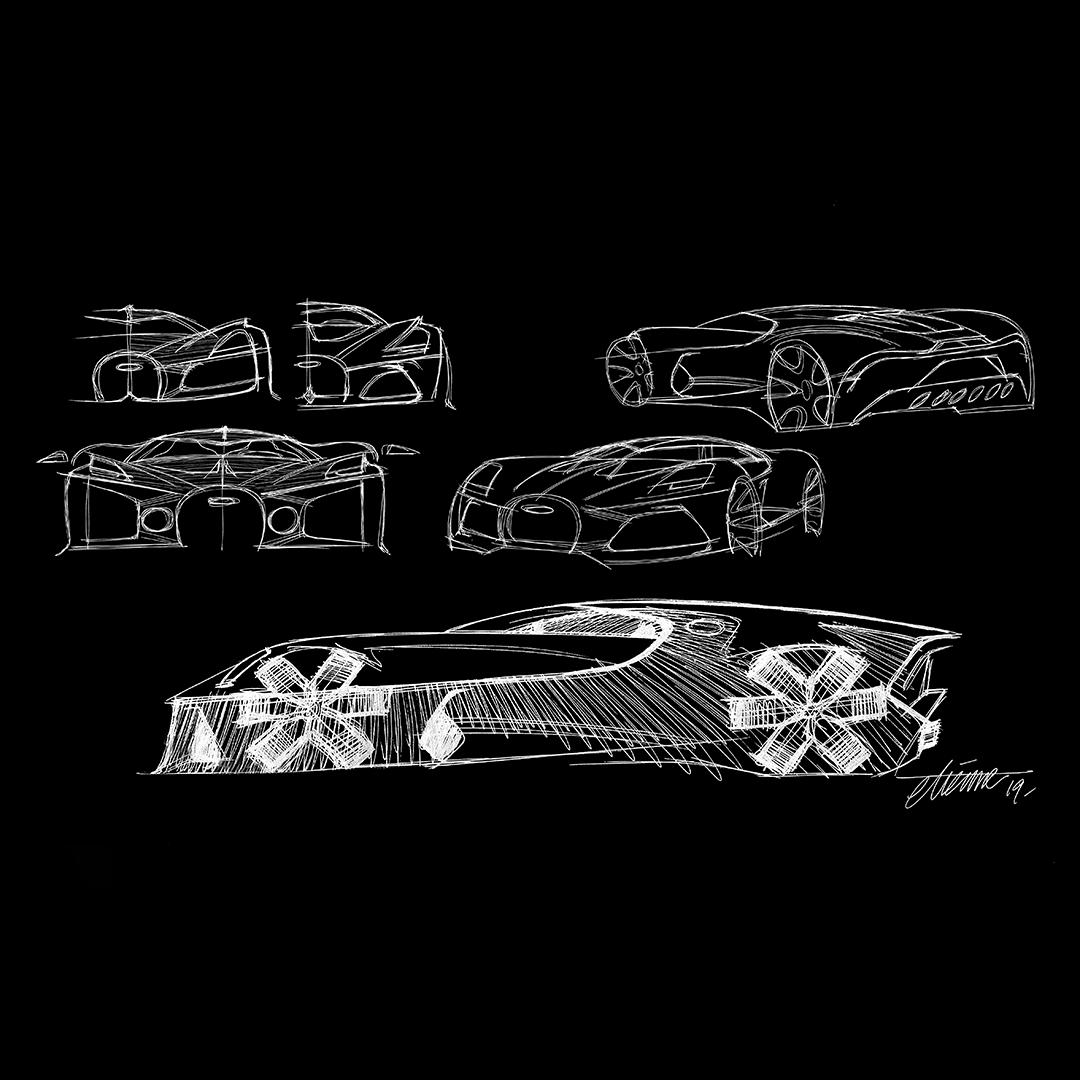 Bugatti's tweet image. Take a look at the first sketches of when the idea of La Voiture Noire was born. #Bugatti #Bugatti110Years #Bugatti110Ans #LaVoitureNoire #BugattiAtlantic #Type57SC  #GenevaInternationalMotorShow #GIMSSwiss #BugattiDesgin #BugattiSketches