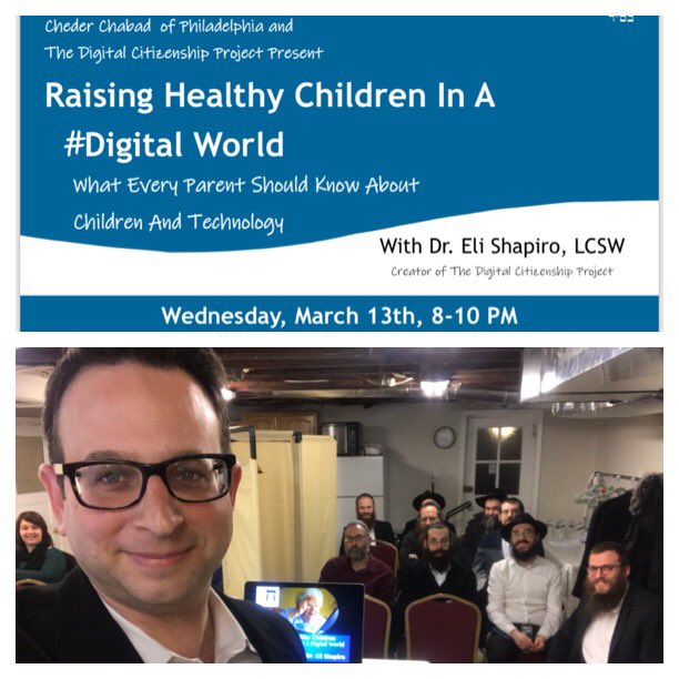 Great speaking for Cheder <a href="/Chabad/">Chabad.org</a> in #Philadelphia! #DigitalCitizenship #Parenting