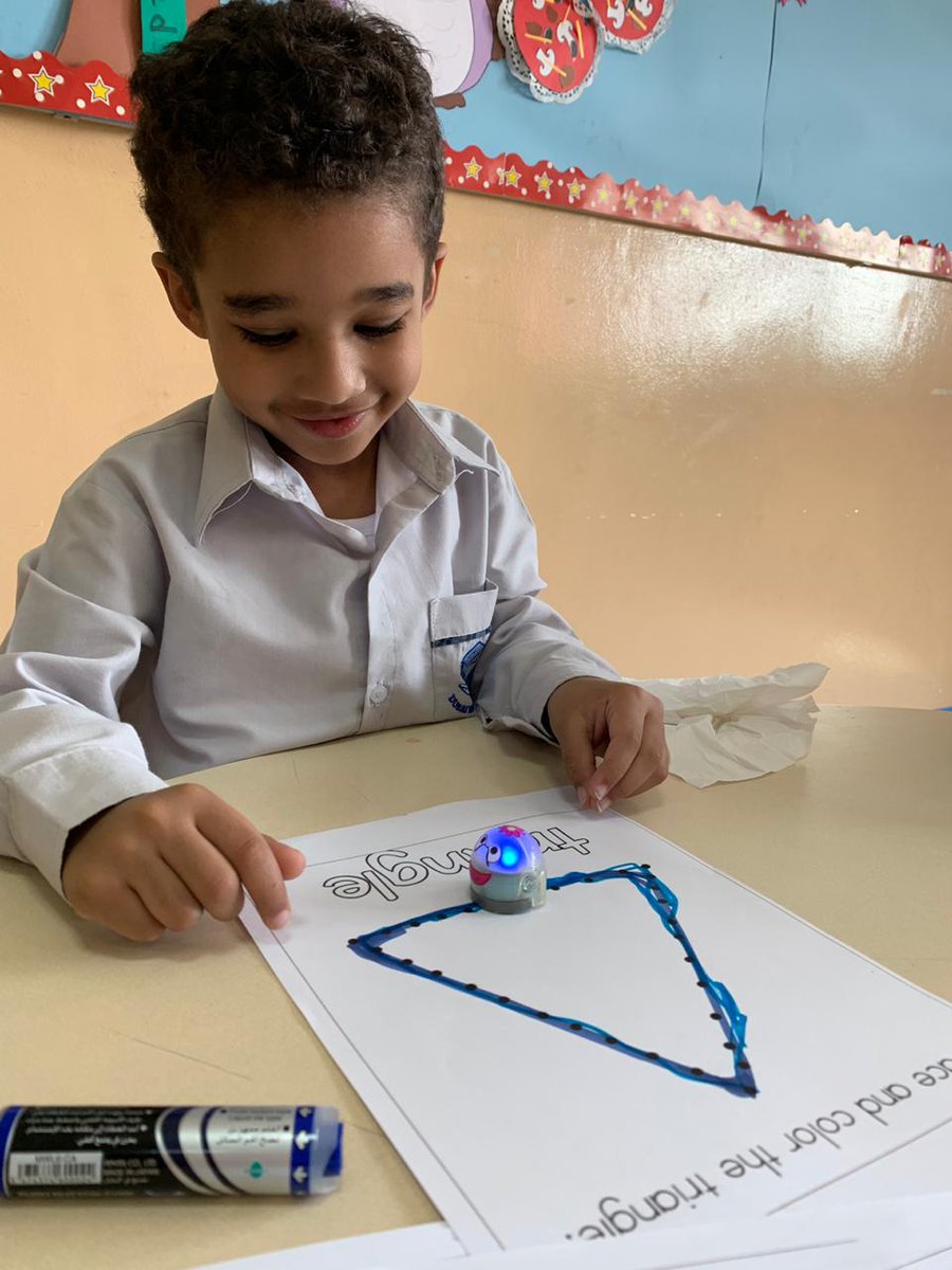 LearningTechDNS's tweet photo. Our #specialEd students are learning how to trace different shapes with their #ozobot .. it looks like our little robots are enjoying their new paths as much as the kids enjoyed drawing them!

@Ozobot
#specialeducation 
#innovation 
@khdadubai 
@Riham13970247 https://t.co/Y5rXD7Hfp9
