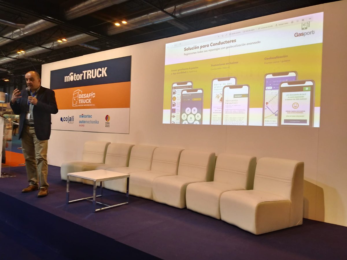 Nuestro CEO Francesc Ribas (1K) exponiendo en el #MotortecEmprende como en Gasport somos capaces de aumentar las ventas en las #gasolineras. #Motortec2019
