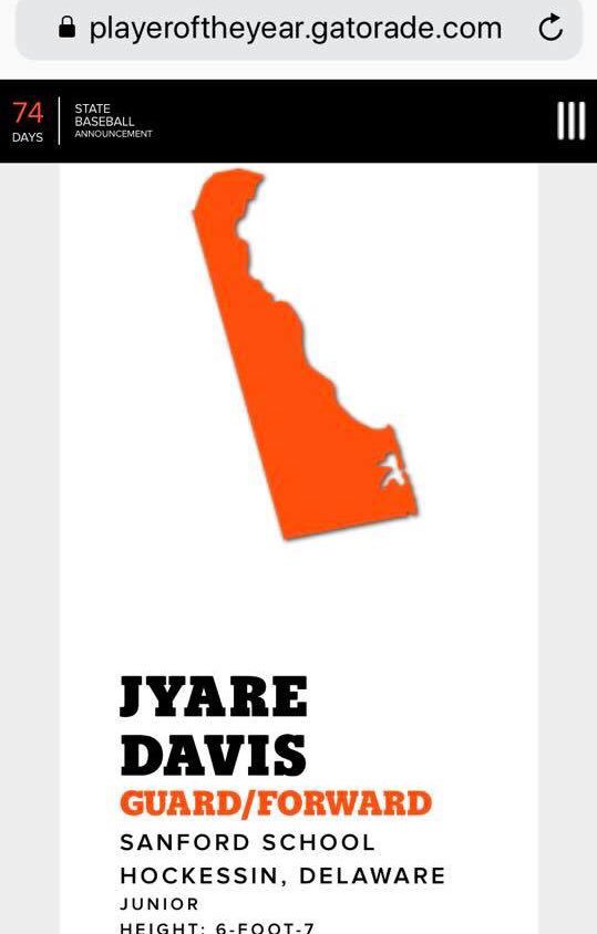 Congrats to club kid <a href="/jydavis13/">Jyáre Davis</a> on earning Gatorade Player of the Year Honors!!! We are proud of you Jy!!! 💙🙌🏽💙