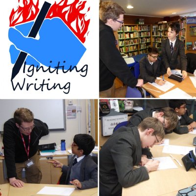 readingsch's tweet photo. The Reading School Book Festival began last Monday with an exciting after school creative writing workshop with Igniting Writing.
#BookWeek2019
#IgnitingWriting #RSBookFestival2019 #RSEnrichment #AlexBaker #DropEverythingandRead #WorldBookDay https://t.co/gAH1c3B9HS https://t.co/opFbfp0sjO