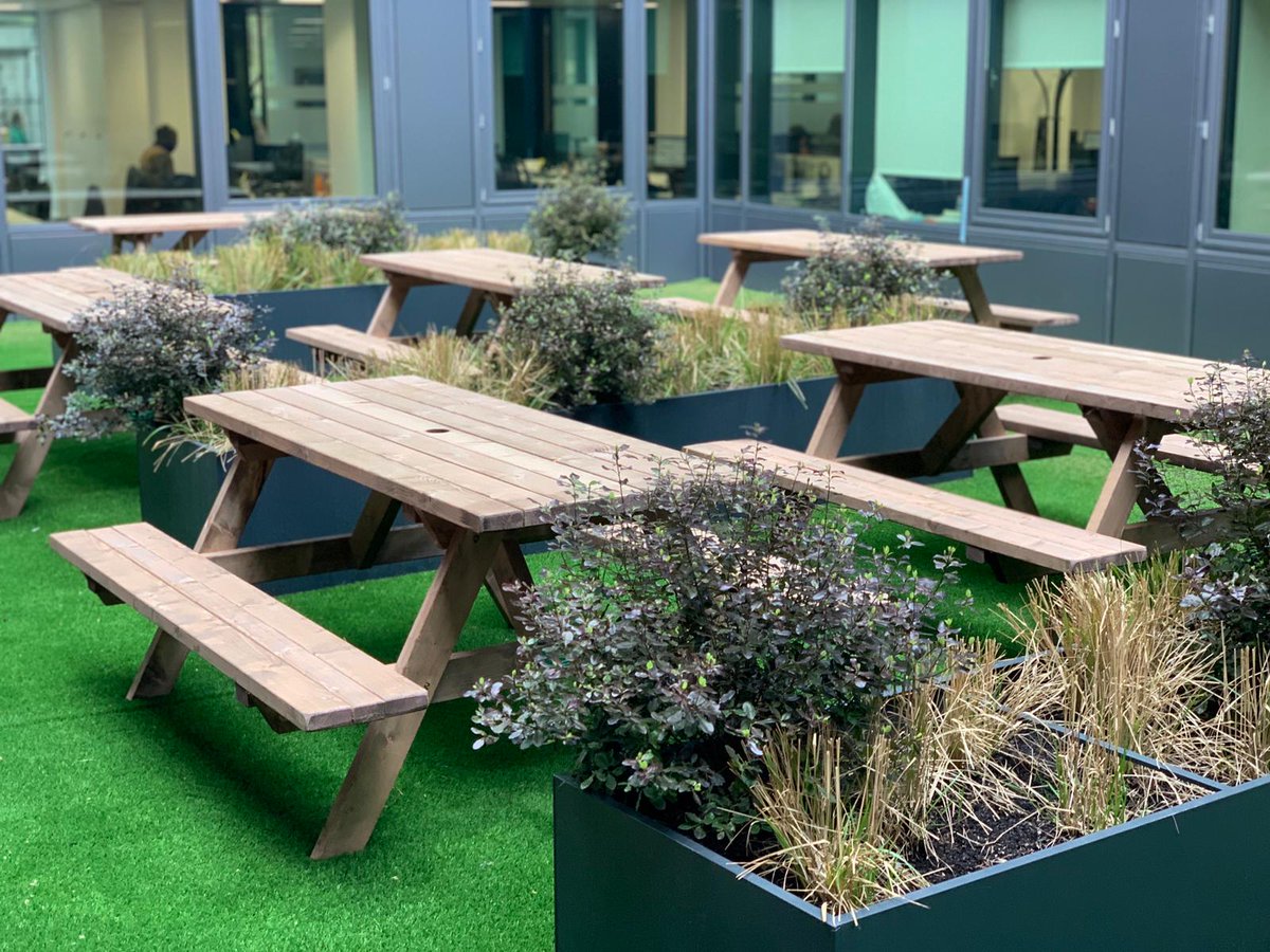 FentonTimber's tweet photo. Great to be a part of this #workspace #transformation for @leolearning. Experts in #learning and #learningtechnology @LTGplc #alfrescodining #picnictables #celestialspace #enchantedlearning #educational https://t.co/AtB8SRb2tt
