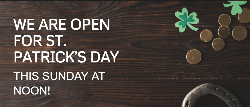 Join us for #StPatricksDay on Sunday at noon! We will have specials all day long and we have LOTS OF ROOM to celebrate this special day 🍀☘️🍀☘️🍀☘️🍀☘️🍀☘️ #yeg #yegevents #yegdt