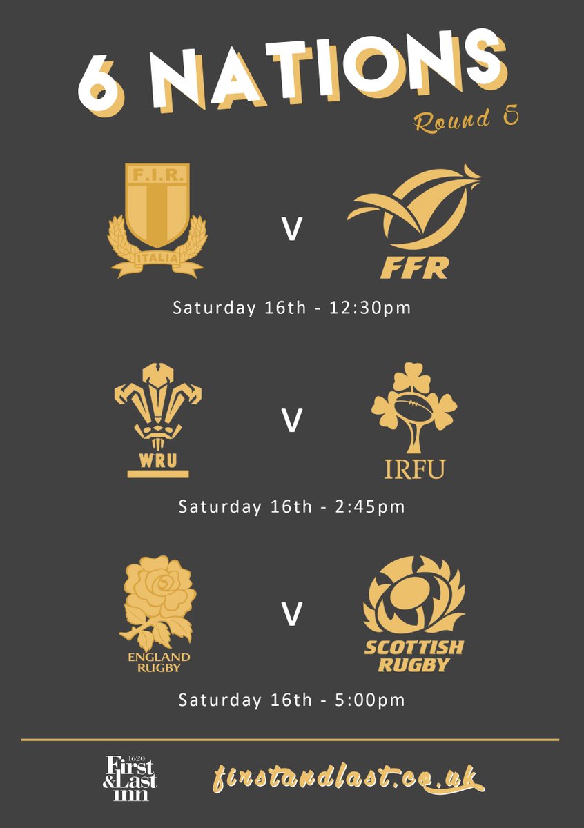 What a weekend we have ahead! 🙌

Live Music 🎶
6 Nations Final Weekend 🏉
St. Patricks Day 🇮🇪
Sunday Roasts 🍗

If there was ever a time to visit the First &amp; Last Inn, it's certainly this weekend! 👍

Find out more here: ➡️ bit.ly/2OdEhDH