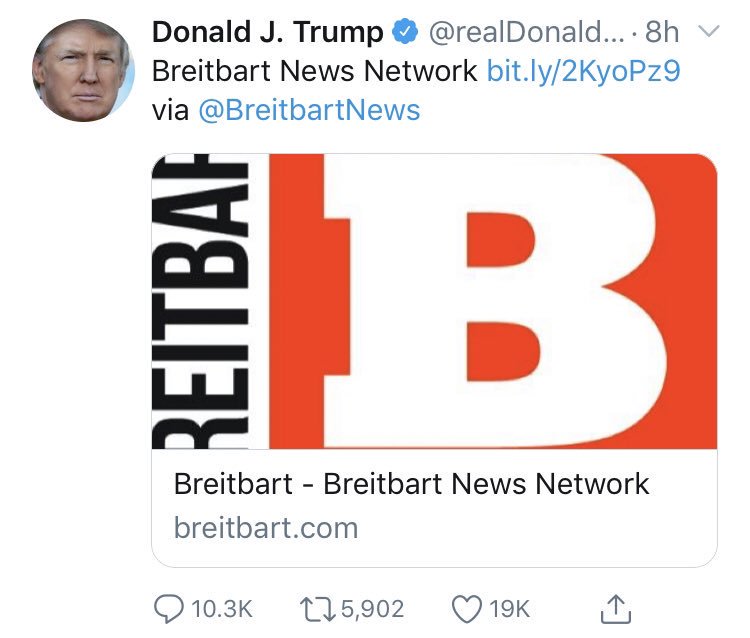 Trump is sending messages to dangerous people from the WHImmediately after reports of the Christchurch murders in NZ surfaced, Trump tweeted a link to Breitbart, a anti-Muslim Conspiracy Theory websiteTrump later deleted it. Mission Accomplished