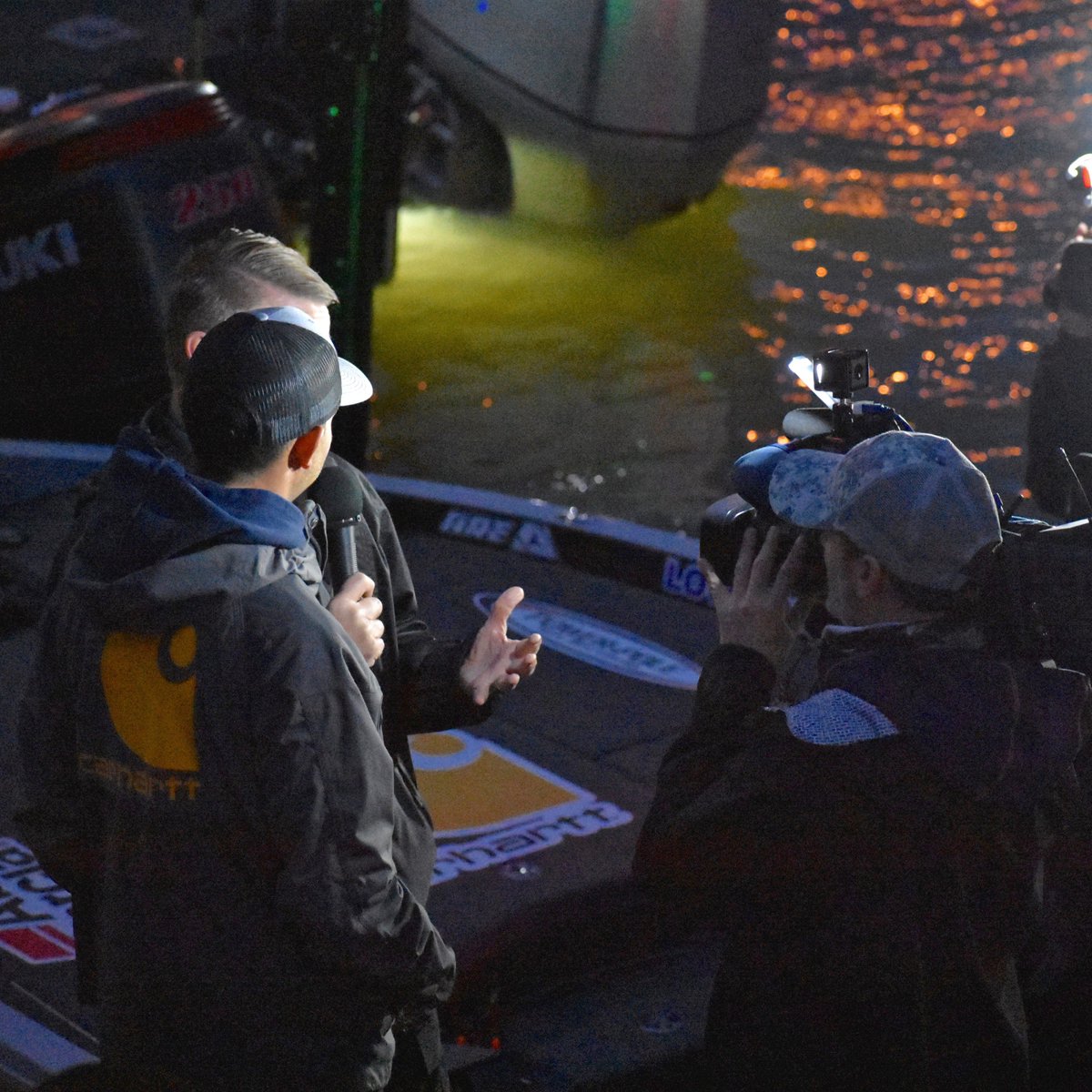 Carhartt's tweet image. It's the first day of the #Bassmaster Classic and one record is already broken; about 5,500 fans attended this morning's launch on the Tennessee River. #Carhartt #outfishthemall