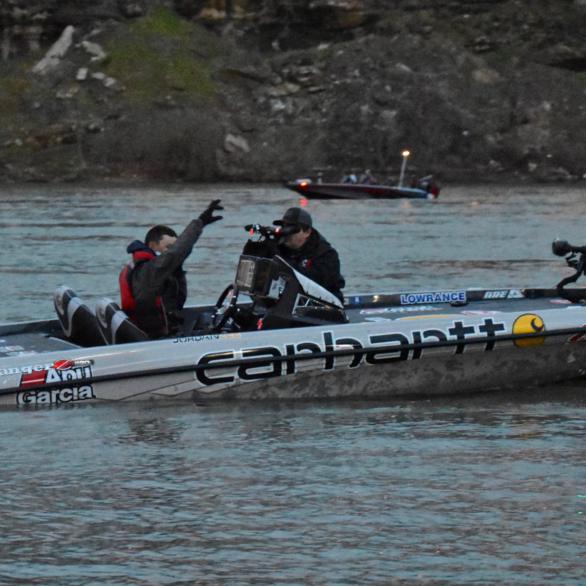 Carhartt's tweet image. It's the first day of the #Bassmaster Classic and one record is already broken; about 5,500 fans attended this morning's launch on the Tennessee River. #Carhartt #outfishthemall