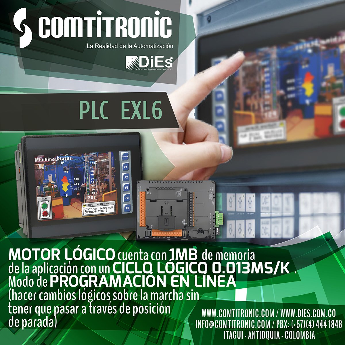 ComtitronicSAS's tweet image. PLC EXL6 - info@comtitronic.com comtitronic.com/productos/cont…
#plc #exl6 #programmablelogiccontrollers #control #controllers #automatizacion #automation #control #controladores #controladoreslogicosprogramables #comtitronic #industria