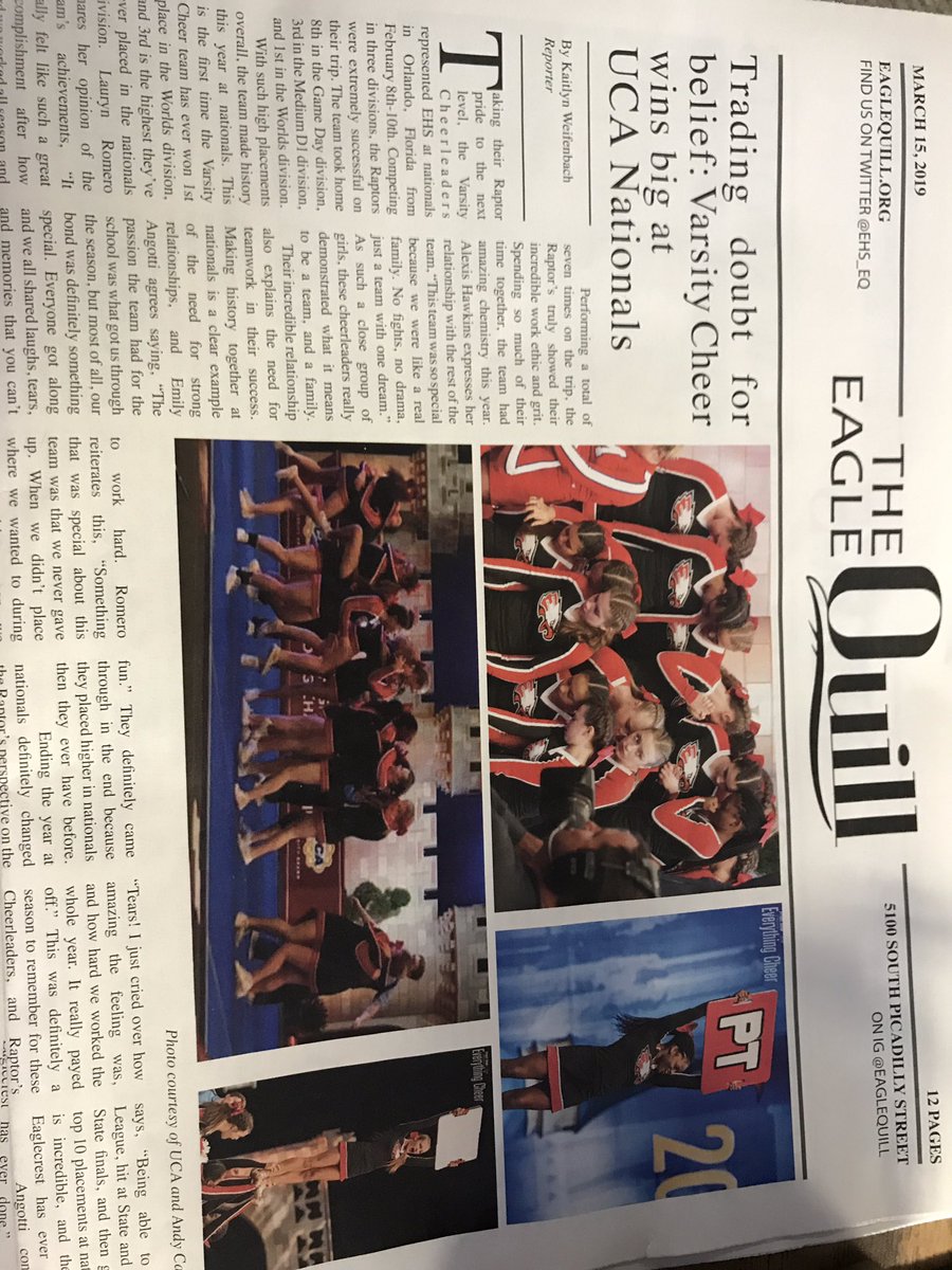 EHS_EQ's tweet photo. New EagleQuill is out‼️ Be sure to pick up your copy today before spring break 📰 https://t.co/xDFtWHTEVs