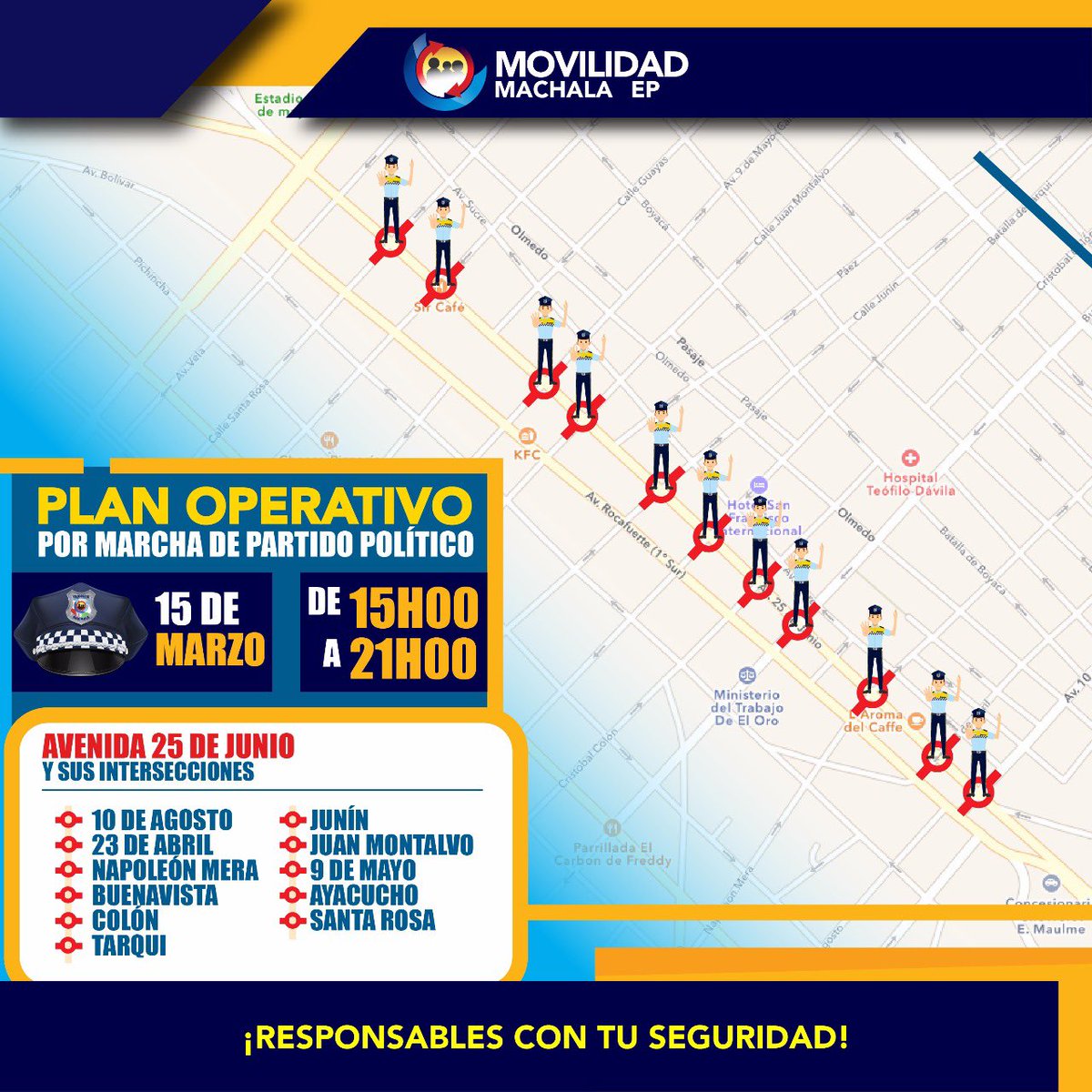 🚧 Toma vías alternas de circulación.
