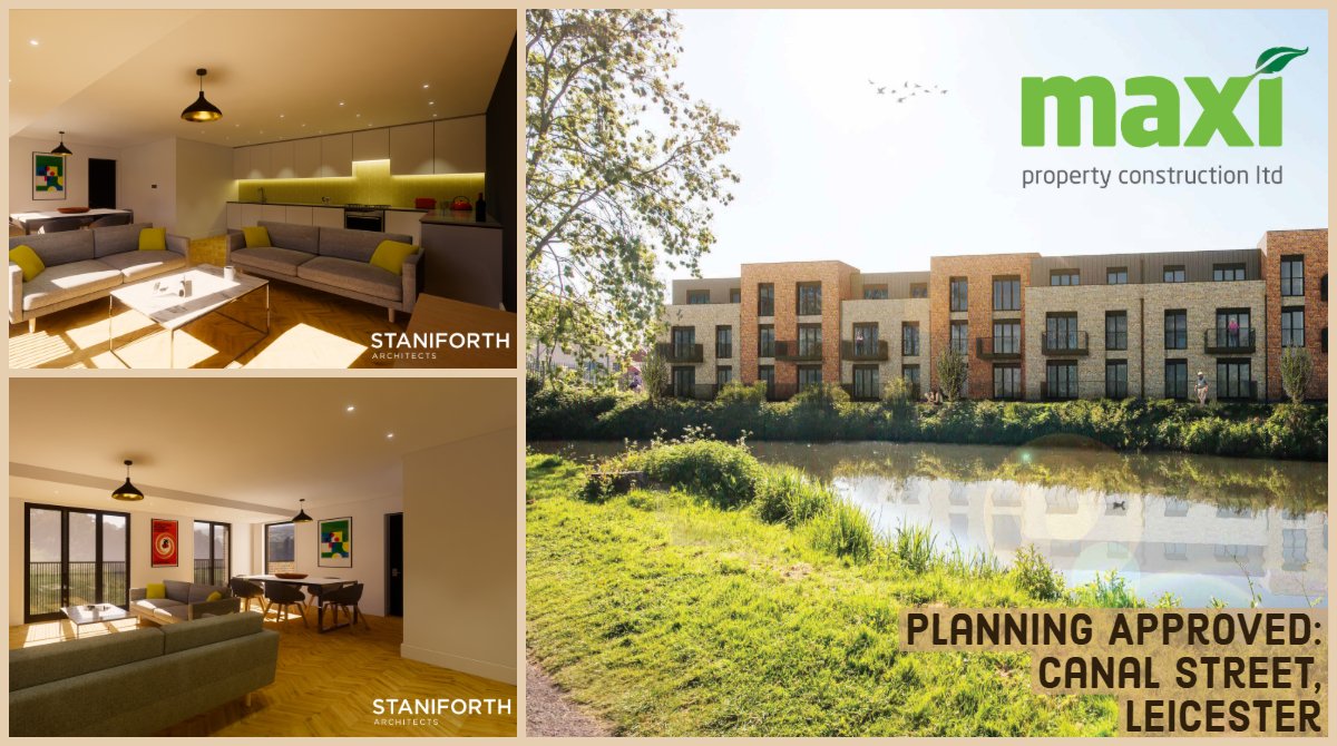 Planning approved: Canal Street, Leicester. New build residential development looking over the canal in Aylestone. 
We are providing RIBA stage 1-5, full M&amp;E detail design. <a href="/StaniforthArch/">Staniforth Architects</a> Maxi Property Construction <a href="/JMSEngineers/">JMS Engineers</a> <a href="/Leicester_News/">Leicester City Council</a> <a href="/AedisHQ/">Aedis</a>