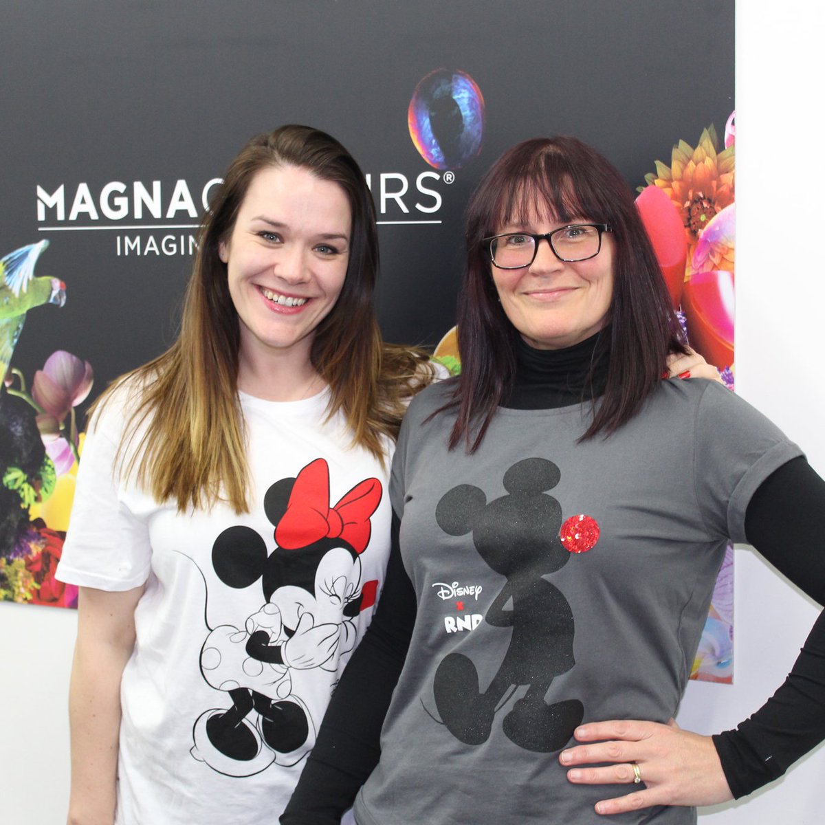 MagnaColours's tweet photo. Theresa and Carolyn rocking the fabulous new #ComicRelief2019 t-shirts printed with water-based inks from the MagnaPrint® range! #RedNoseDay 🔴#RedNoseDay2019 #magnacolours #waterbasedink #screenprinting #screenprint #ecofriendly #magnaprint https://t.co/gOaCQqTh6X