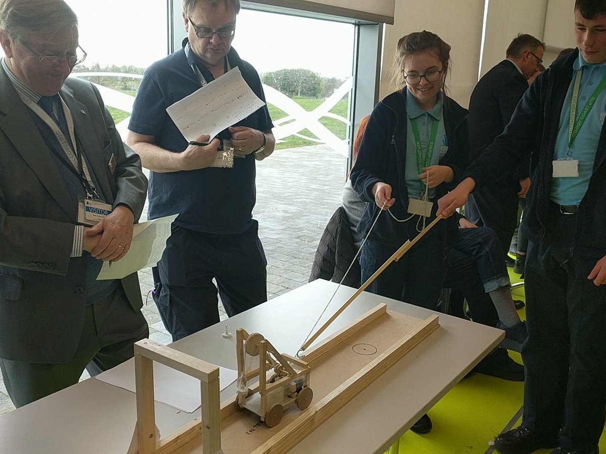 EnergyCoastUTC's tweet photo. Testing of the completed projects is now underway! The devices must go under a bridge before lifting a 'hazardous' material and returning it under the bridge, without human contact. 
Stay tuned for the results! #stem
#Rotary #technology #engineering #technologytournament https://t.co/qDhwGZq2CL