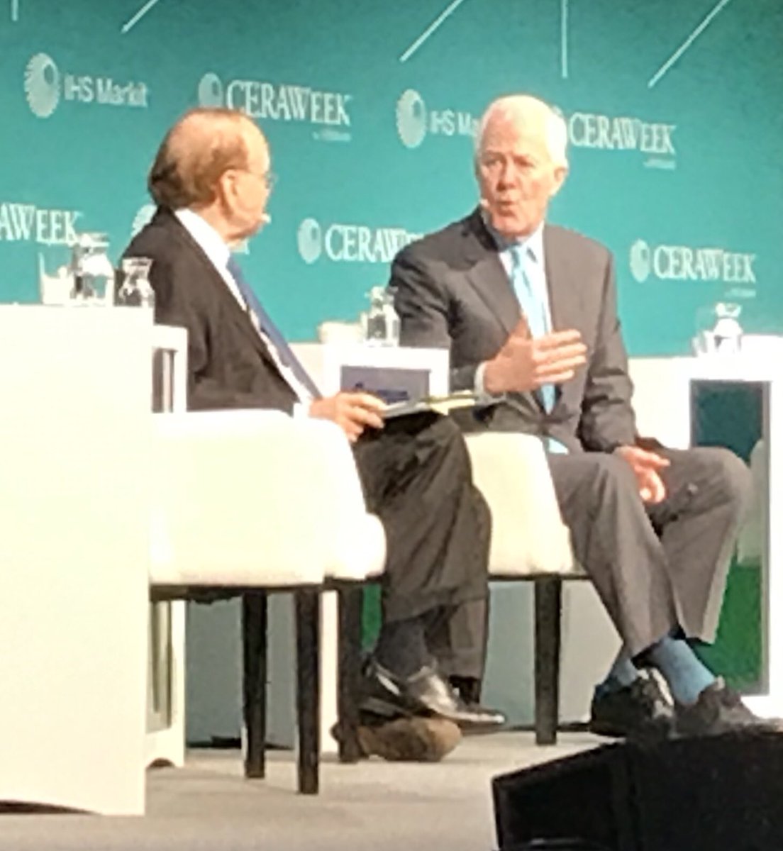 sanjayram2000's tweet photo. What’s the biggest threat to #energy renaissance in #Texas? - #Government says Sen. @JohnCornyn @CERAWeek States are the laboratory of #Democracy #CERAWeek19 https://t.co/k3dwZdmDyO