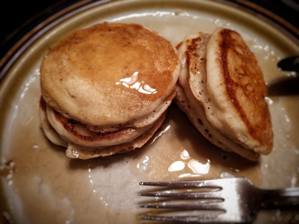 Made myself some celebratory sliver dollar pancakes last night! 🥞 #celebratewithfood #pancakes