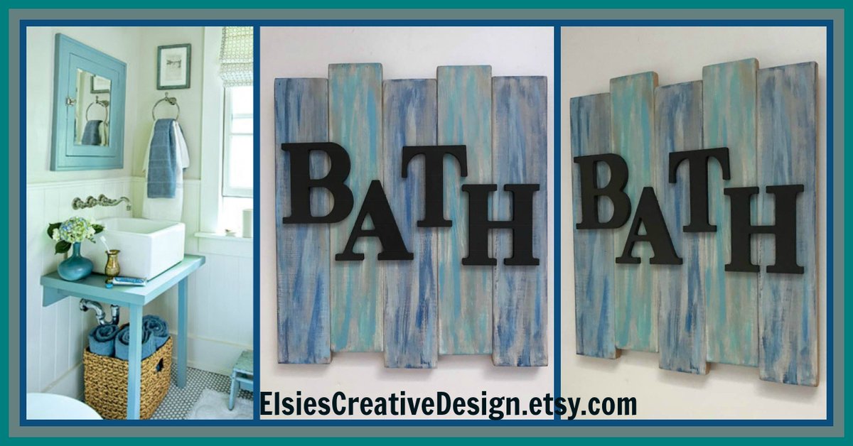 Bath Wall Sign - Coastal Beach Decor 
CUSTOM ORDERS Welcomed seethis.co/5P8gml/  #etsyteamunity #epiconetsy #BathSign #specialtgif  #handmadehour #Beach #atsocialmedia #Bath #promomyshop #mompreneur #BathroomDecor #CoastalDecor #CoastalBeachDecor #BlueBathSign #BlueDecor