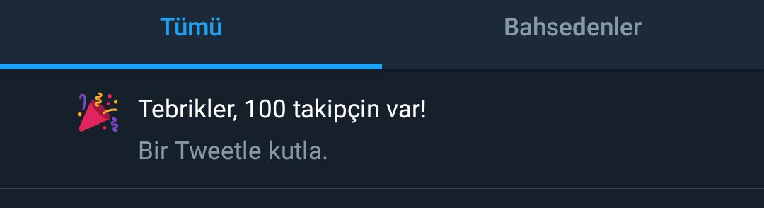 Sinsi36's tweet photo. 100 takipçiye ulaşmama yardımcı olduğun için teşekkürler! Sen olmasaydın gerçekten başaramazdım.
Teşekkürler Türkiyeeeee https://t.co/8giRTTgnv6