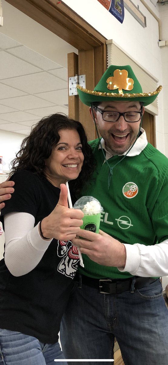 How great to get a Sham-rockin’ Shake from @LHS128Principal today!