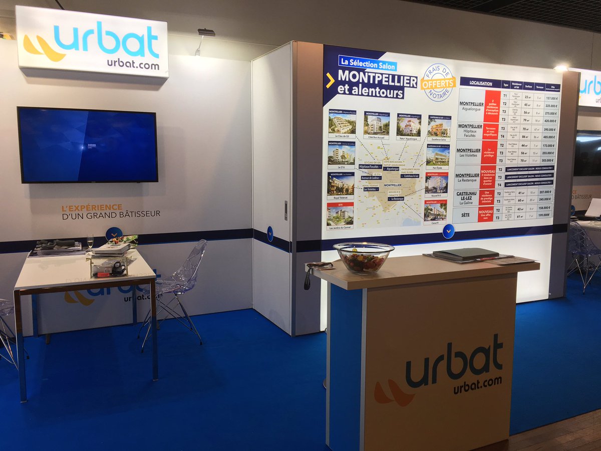 adequatexpo's tweet photo. Ce week-end direction le #salon #immobilierneuf de #Montpellier au #Corum pour parler projets immobilier avec l'équipe @urbatimmobilier 
#stand B7 Niveau 2
Réalisation :https://t.co/nN92VTcGSj
#madeinoccitanie #panoramichline #stands #standmodulable #immobilier https://t.co/gTtOyfkjQk