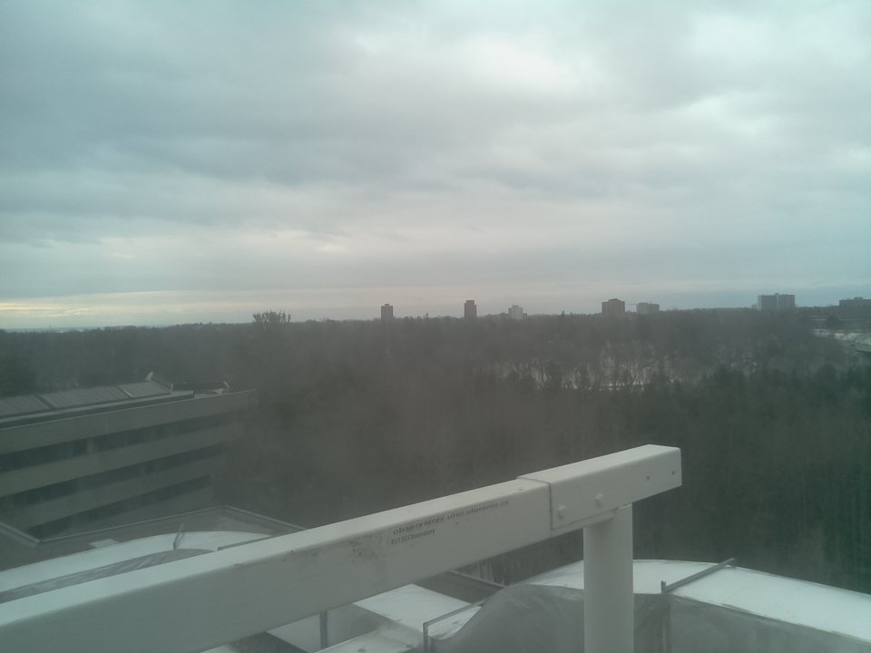 Live view from weather camera at the <a href="/UTSCObservatory/">UTSC Observatory</a>. #UofT #Toronto #ScarbTO (March 15 2019, 11:00).