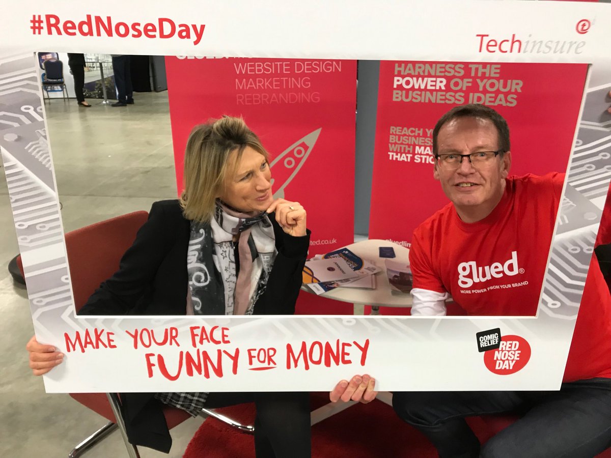 Techinsure1's tweet photo. @gluedlimited thanks for your support #RedNoseDay2019 @cwchamber #TradeLocalExpo https://t.co/kJPXsZhfVV
