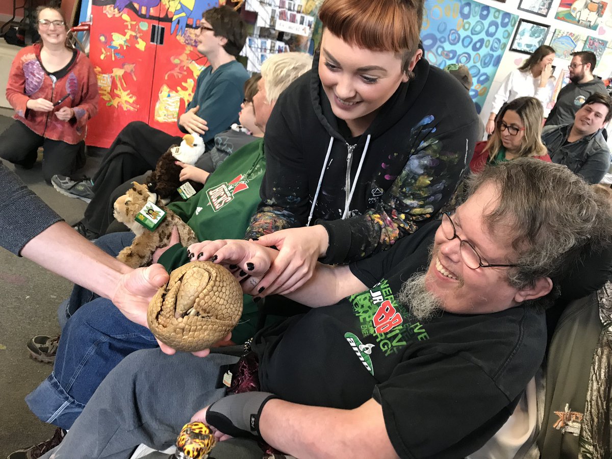 A BIG thank you to the @ColumbusZoo for bringing these cute little guys in for us to learn about in our @PWStudio!   #columbuszoo #creativefoundations #passionworks #athens #OU #DODD #DevelopmentalDisabilitiesawarenessmonth