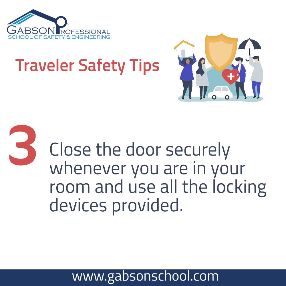 gabsonschool's tweet photo. Travelers Safety Tips | Tip 3
Close the door securely whenever you are in your room and use all the locking devices provided.
https://t.co/2SopJveDPK
#gabsonschool #gabsonengineering #safety #hse #welding #forklift #scaffolding #industrialelectricity #fitting #empowerment https://t.co/phArSHdmiB