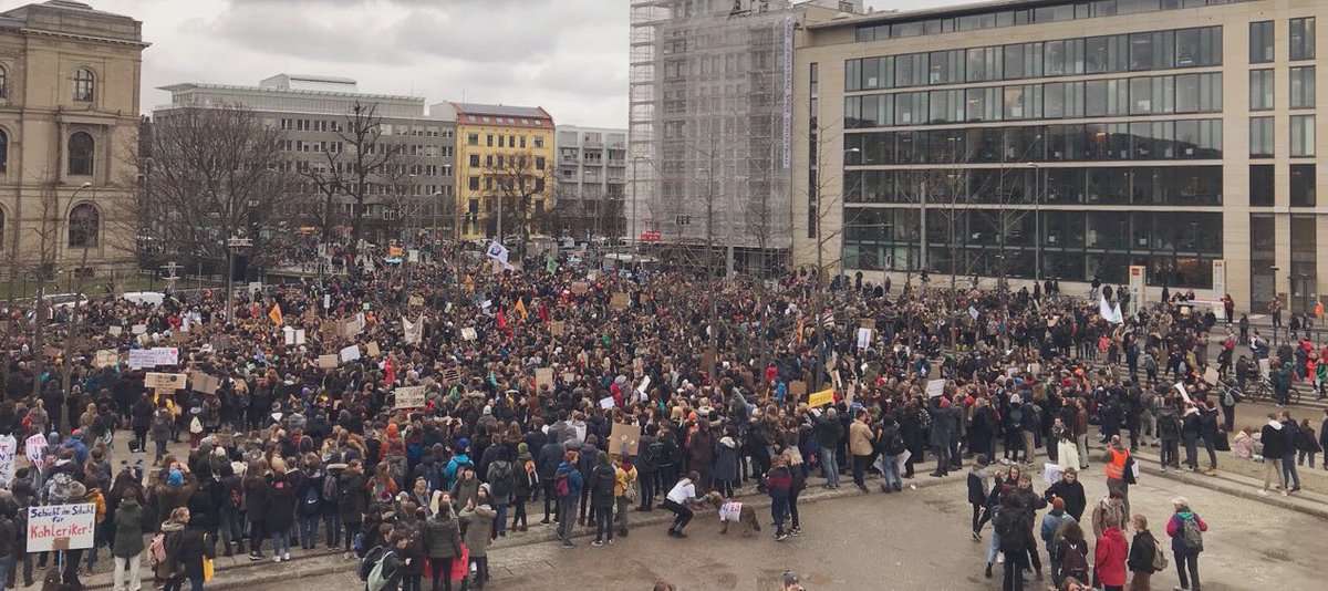Luisamneubauer's tweet photo. Today, 300k (!) students flooded the streets across Germany. Yes, we’re scared about our future. But we’re so ready to fight for it. #fridaysforfuture https://t.co/YgX5ChY79F