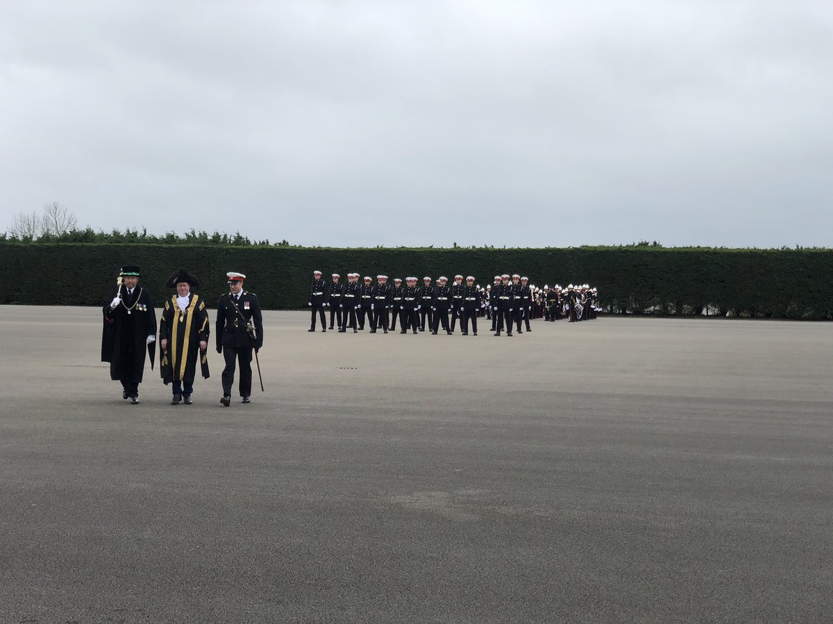 An honour to be invited to the <a href="/RoyalMarines/">Royal Marines</a> to witness a King’s Squad Pass Out after we conducted a team building event there last year.

<a href="/stevenmcculley/">Steve McCulley</a> and David &amp; Erica from <a href="/DavidApplebyEng/">DAE</a> represented the team and presented @ColMikeTanner with a signed gift from the team!