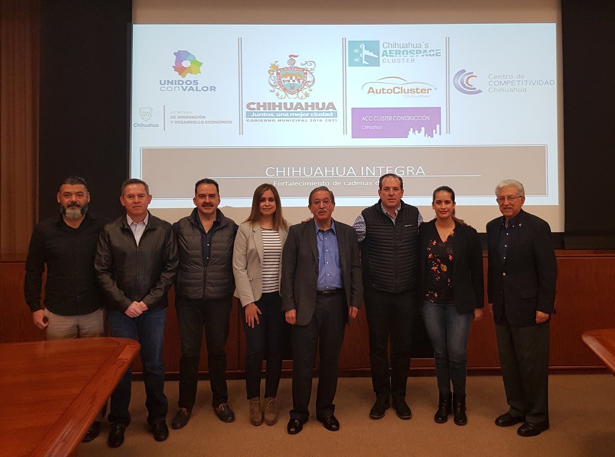 jmestaf's tweet photo. Ya llevamos 11 empresas en #ChihuahuaIntegra que se integran, o mejoran su valor en la cadena de proveeduría local.
#CentroCompetitividadChihuahua #Municipio #ClusterAutomotriz #ClusterAeroespacial #ClusterConstruccion
#ChihuahuaExponencial
@SIDEChih @GobiernoEdoChih https://t.co/uncyKP6c88