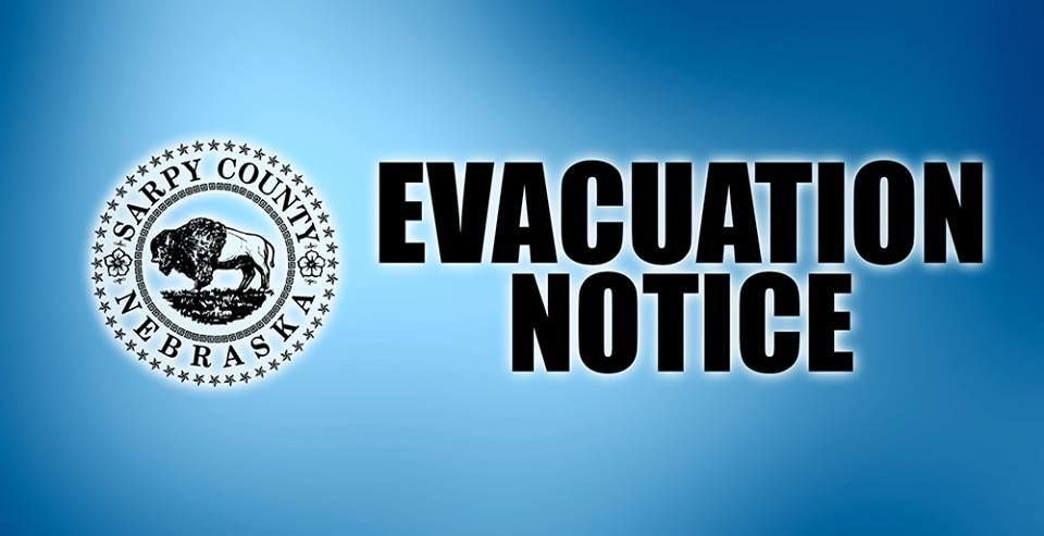 EVACUATION NOTICE – All Sarpy residents along the Platte and Missouri rivers are encouraged to evacuate at this time.

Conditions are changing rapidly, and <a href="/SarpySheriff/">Sarpy County Sheriff's Office</a> is encouraging people to leave if they live near either river to avoid becoming trapped.