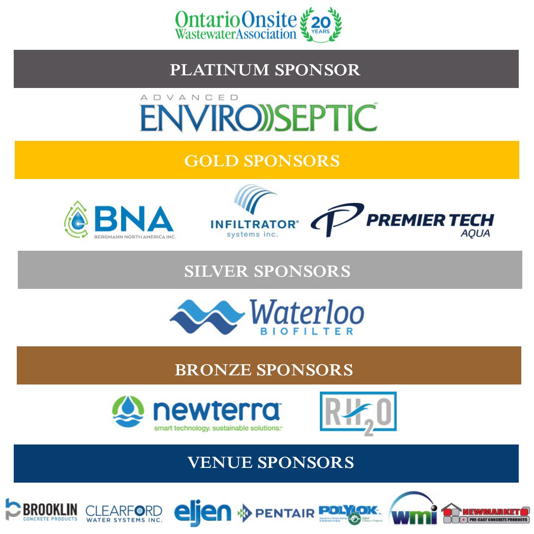 All of us <a href="/oowa_org/">OOWA_org</a> want to thank the sponsors of our 2019 Convention &amp; Expo #OOWA2019.  We couldn't connect with members and do important outreach without their ongoing engagement.  See you in Hunstville <a href="/DeerhurstResort/">deerhurstresort</a>  #onsitewastewater  #onsiteproud #itsgotime #ontariowater