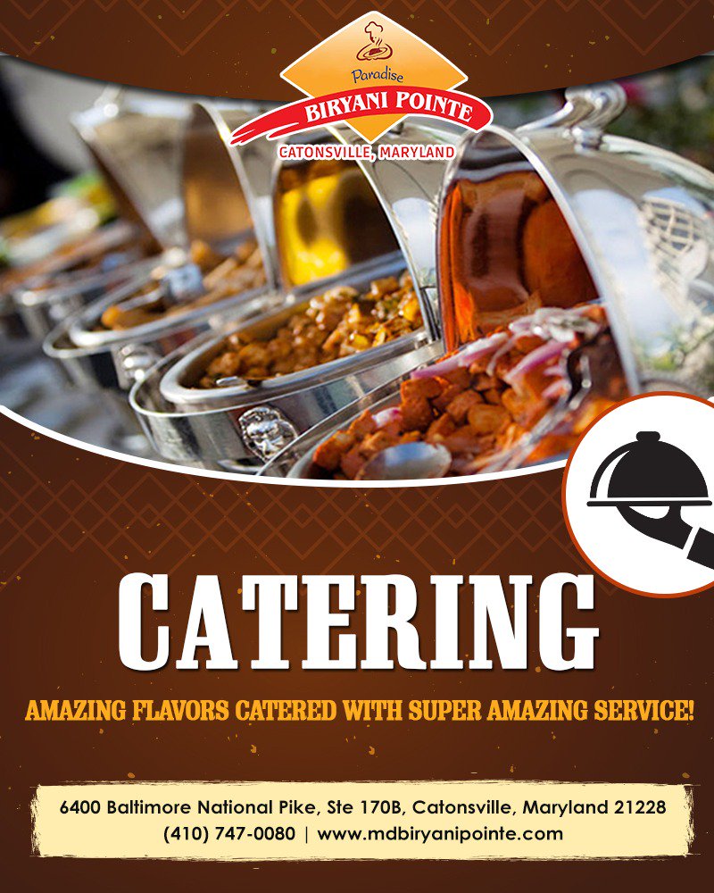 mdbiryanipointe's tweet photo. No Matter what you want to celebrate. We will make it a delicious one! To know more write to us at Paradise Biryani Pointe Catonsville
https://t.co/sPiyMc9JK6
#MarjaayengeTu #ApnaTimeAayega #GullyBoy #biryani #welovefood #catonsville #paradise_biryani_pointe #maryland #Catering https://t.co/GmelaUjapf