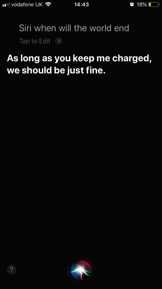 McCreadie10's tweet photo. 😱😱...Going live on twitter at 3AM just to see what all the hype is about!! But still this shit is creepy 😐 #siri #AITakeover https://t.co/dtFLF3fN4K
