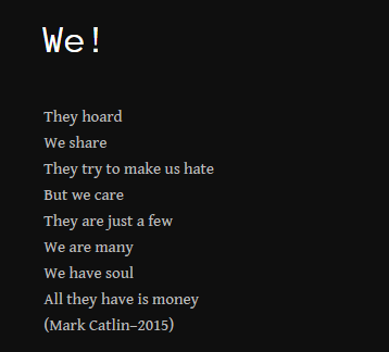 MarkCatlin4's tweet image. #ClimateStrike #ClimateActionNow
#ProtestAndSurvive #poetry