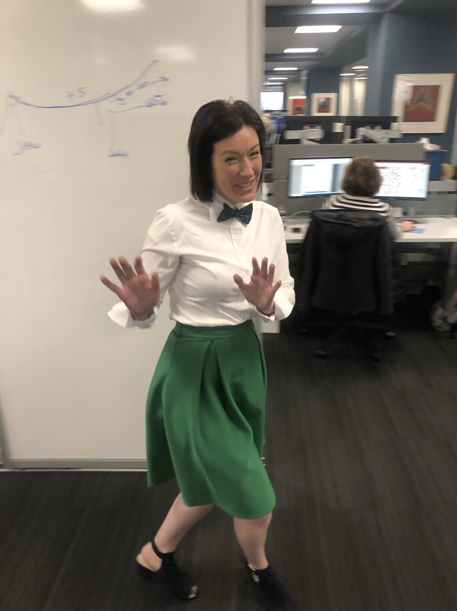 .@attsunshine celebrating #StPatricksDay⁠ ⁠with an Irish jig (and appropriate attire) #CenterTransformation