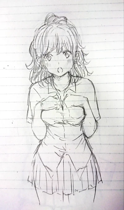 3月14日

黒髪(ボサボサ)黒目(ぱっちり)
151㎝
Dカップ
おせっかい
得意科目:体育

色塗ってないし適当だから色々おかしい。

因みにこの時のセリフは
「大丈夫?おっぱい揉む?(広く一般的なおせっかいのイメージ)」
です。 