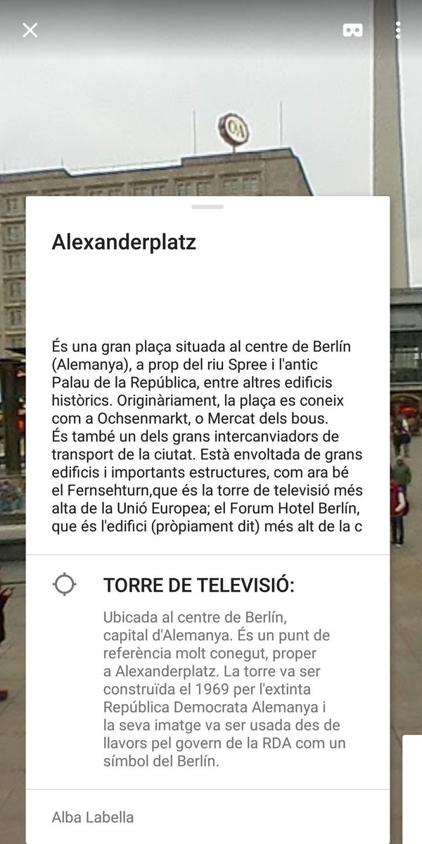 pepcerda's tweet photo. Preparamos el viaje de estudios a de 4° de ESO construyendo una visita en VR. Investigan sobre la ciudad y aprenden a manejar Google Tour Creator para después sumergirnos en Berlín con Google Expeditions. https://t.co/GQRPhEoLRY